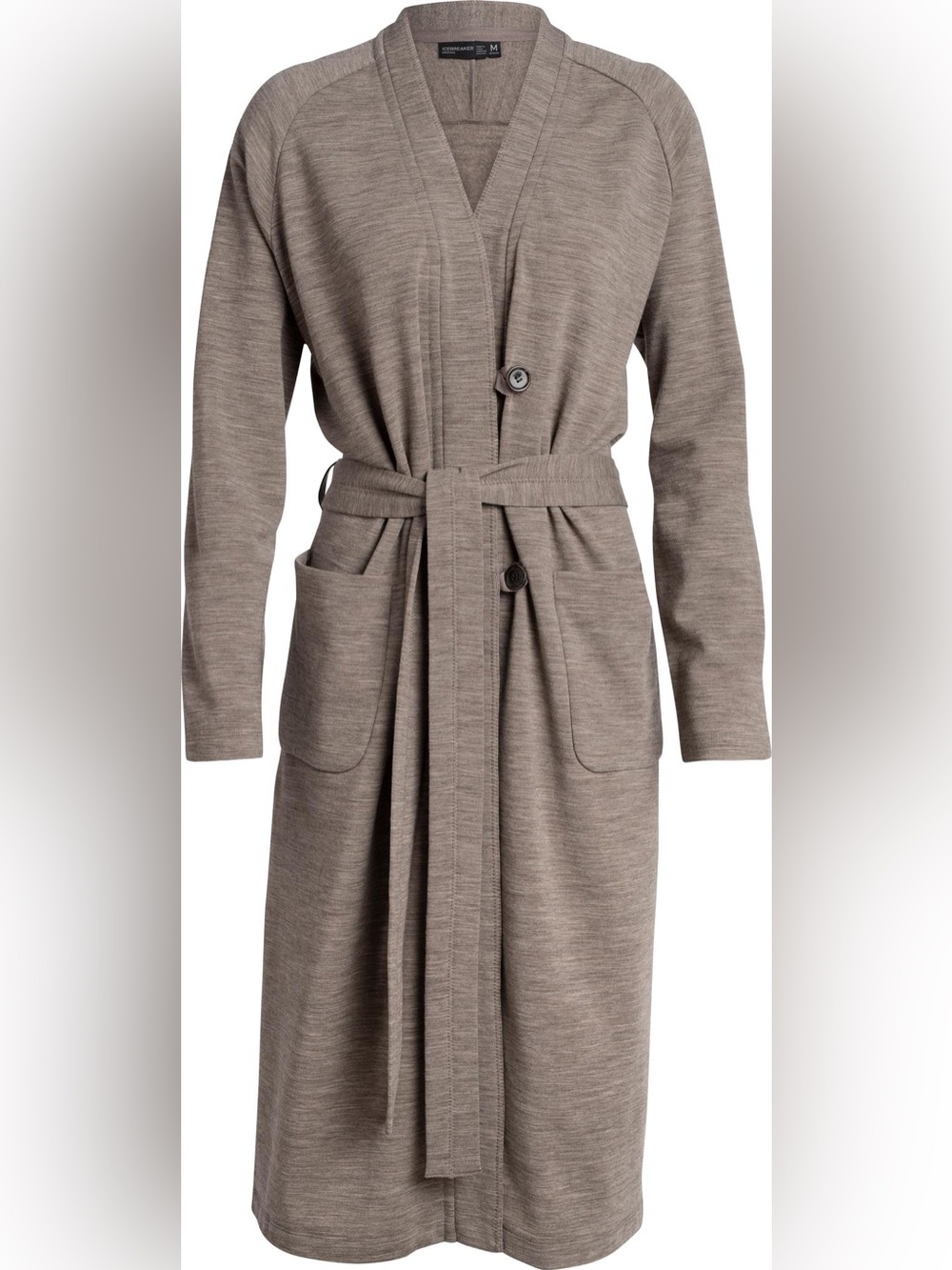 ICEBREAKER Real Fleece Long Cardigan | Merino Wool | Medium